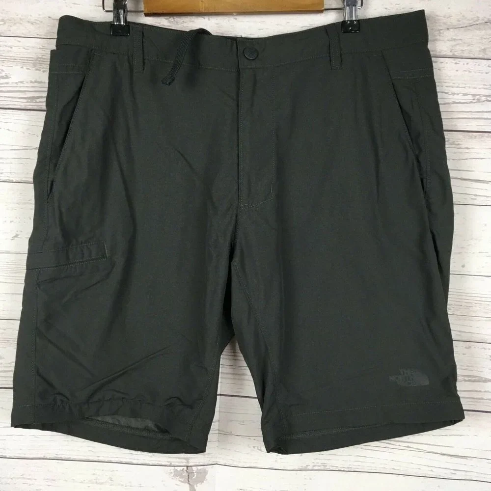 The North Face Mens Shorts 36 Nylon Dark Gray Convertible Tops Trail Summer